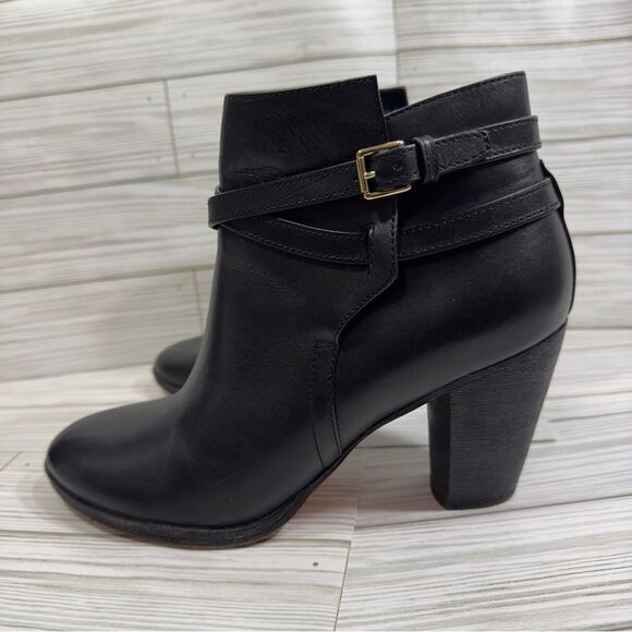 COLE HAAN CHUNKY HEEL LEATHER ANKLE BOOTIE SZ 9 - Picture 5 of 12